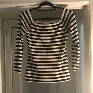 Off shoulder, quarter sleeve sweater